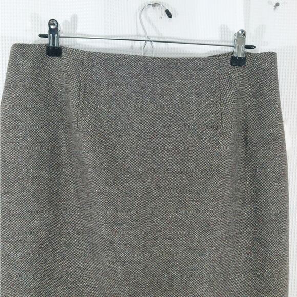 NWT@$40! LIZ CLAIBORNE! ESPRESSO BROWN AND METALLIC GOLD WOVEN SKIRT! SZ 12 - Picture 3 of 9